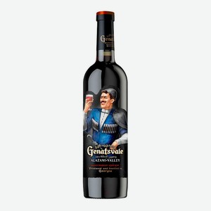 Вино Алазанская Долина Генацвале, белое, п/слад, 12%, 0,75л.