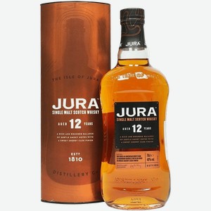 Виски Jura 12 y.o. Single Malt Scotch Whisky (gift box) 40% 0.7 л.