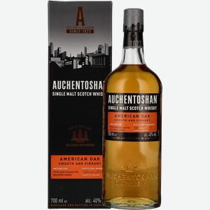 Виски Auchentoshan American Oak Single Malt Scotch Whisky (gift box) 40% 0.7 л.