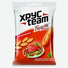 Сухарики Хрустим Багет 60г королевский краб