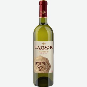 Вино Татур Белое Сухое 0.75л