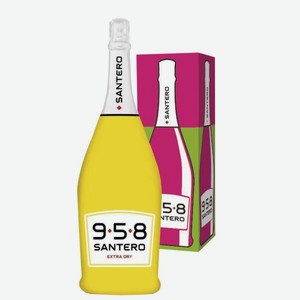 958 Сантеро ПОП АРТ EXTRA DRY DOC PIEMONTE Вино Игристое Белое Сухое 3л