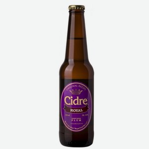 Медовуха Cidre Royal Сливовая фильтрованная пастеризованная 5% 0,33л ст/б
