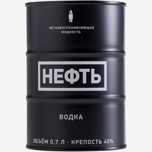 Водка  Нефть  Черный баррель (дизайн 5), 700 мл