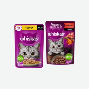 Корм WHISKAS в ассортименте 75гр