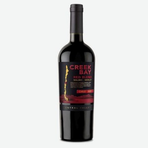 Вино Крик Бэй Ред Бленд Мальбек-Мерло DO CENTRAL VALLEY Красное Сухое 0.75л