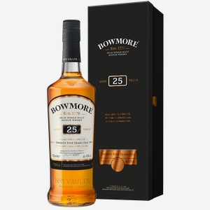 Виски Bowmore 25 y.o. Islay single malt scotch whisky (gift box) 43% 0.7 л.