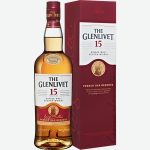 Виски The Glenlivet French Oak Reserve Single Malt Scotch Whisky 15 y.o. (gift box) 40% 0.7 л.