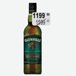 Виски Гленхиллс Блэнд 40% 0,7л купаж.