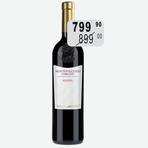 Вино Боккантино Монтепульчано д Абруццо Ризерва крас.сух. 13,5% 0,75л