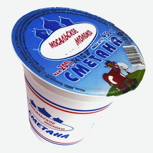 Сметана 20% 450г тм Мосальское молоко