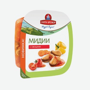 Салат из мяса мидии чилийской с овощами 150 г Русское море