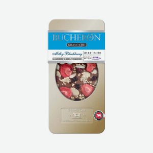 Шоколад BUCHERON Grand Cru молочный ежевика/орех/клубника 100г ж/б
