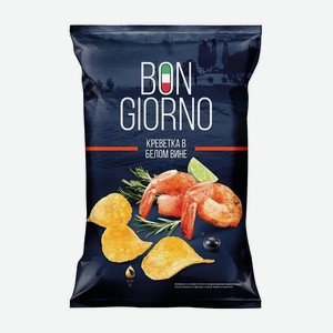 Чипсы Bon Giorno Креветка в белом вине 80гр