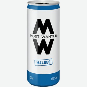 Вино Most Wanted Malbec Off-Piste Wines (in can) 13.5% 0.25 л.