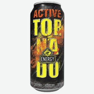 Напиток энергетический Tornado Energy Storm ж/б 450мл