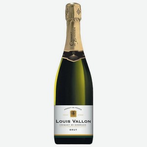 Игристое вино Louis Vallon, Cremant de Bordeaux AOC Brut, 0.75 л