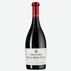 Вино Chemin des Papes Cotes-du-Rhone Villages, Les Grands Chais de France, 0.75 л.