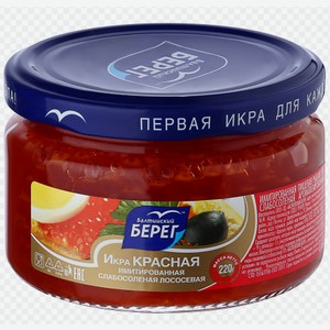 Икра Балтийский Берег аналоговая красная 220г ст/б