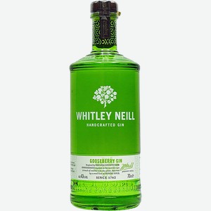 Джин Whitley Neill Gooseberry Handcrafted Dry Gin 43% 0.7 л.