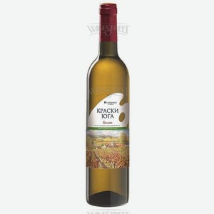 Вино белое Краски Юга столовое полусладкое Белое, 0,7 л