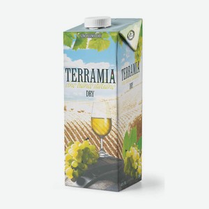 Вино белое Terramia сухое Италия 10,5%, 1,0 л
