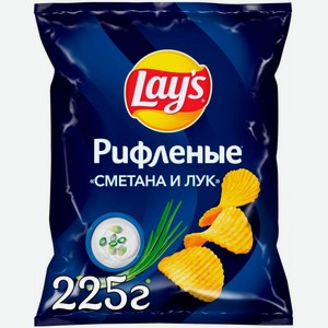 Чипсы Lays Сметана и Лук 225г