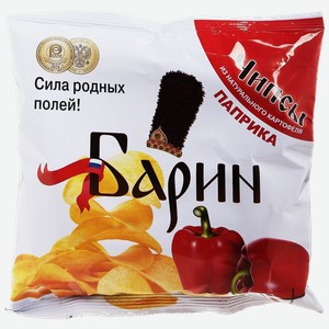 Чипсы Барин Паприка, 80гр пакет