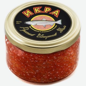 Икра Русский Икорный Дом, Икра лососевая зернистая (нерка), в стеклянной банке,