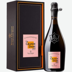 Игристое вино и шампанское La Grande Dame Rose Brut Champagne AOC Veuve Clicquot (gift box) 12.5% 0.75 л.