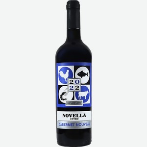 Вино Novella Intro Cabernet Nouveau red semi-sweet 10.00% - 12% 0.75 л.