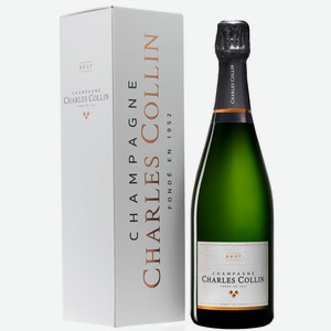 Шампанское Charles Collin, Brut, Champagne AOC, gift box, 0.75 л, Франция
