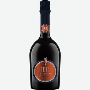 Белое полусухое игристое вино  Tete de Cheval  Semi-dry, 0.75 л, Россия
