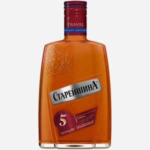Коньяк Старейшина Трэвел 5 лет 0,25 л
