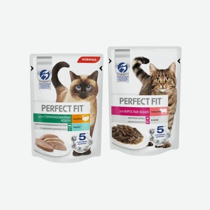Корм PERFECT FIT для кошек в ассортименте 75гр