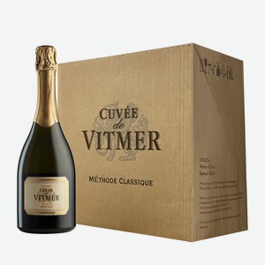 Вино коллекционное игристое белое брют Cuvee de Vitmer Blanc de Blancs 2018 (6 шт.) 0.75 л