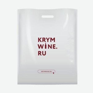 Пакет белый KRYMWINE.RU л