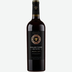 Красное сухое вино Golubitskoe Estate, Merlot Reserve, 2019, 0.75 л, Россия