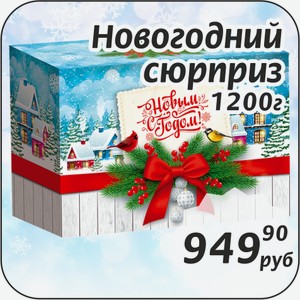Новогодний Сюрприз 1200 г +Сюрприз Раскраска внутри!