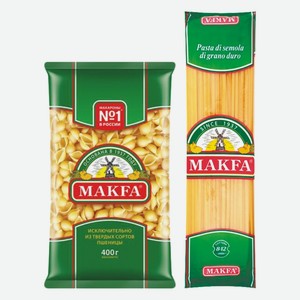 Макаронные изделия Макфа Спагетти вермишель длинная, Ракушки в_с 400 г