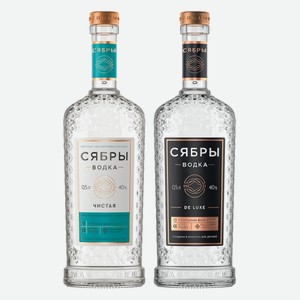 Водка Сябры Де Люкс, Чистая 0,5 л