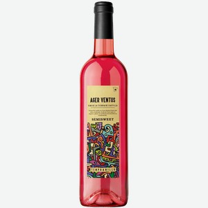 Вино Ager Ventus Tempranillo Rose Semisweet Bodegas del Saz 10.00% - 11% 0.75 л.