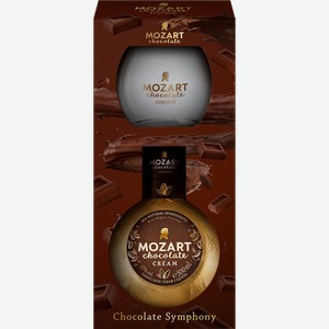 Ликёр Mozart Chocolate Cream (gift box with a glass with edges) 17% 0.5 л.