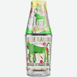 Джин Green Baboon Pink 0,7 л в подарочной упаковке + стакан
