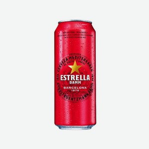 Пиво   Estrella Damm   свет фильт 4,6% 500мл ж/б