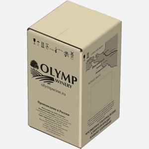 Вино Олимп,  Лоза любви  Шардоне, баг-ин-бокс, 10000 мл, Белое, Сухое