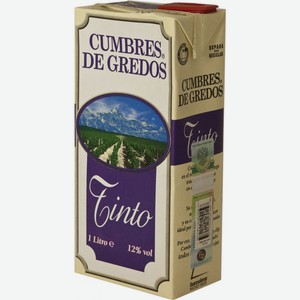 Вино красное Cumbres De Gredos столовое сухое 12% 1 л
