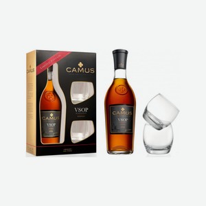 КОНЬЯК  Камю ВСОП  п/у + 2 стакана Франция, 0,7л