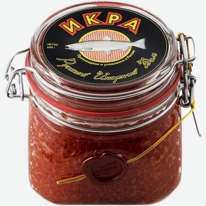 Икра Русский Икорный Дом, Икра лососевая зернистая (кета), в стеклянной банке,
