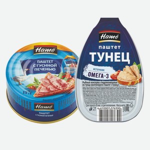 Паштет Хаме из гусиной печени, Тунец ж_б 117 г